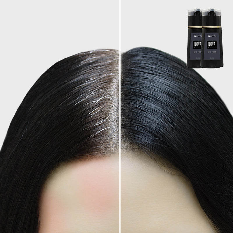 Skadefri hårfarge shampoo uten ammoniakk – Naturlig farge på 10 minutter | Svart, Mørkebrun, Lysbrun, Rød, Lilla