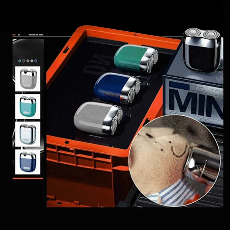Mini Elektrisk Rakapparat for Menn | Vanntett, USB-Ladbar & Stille | Reisevennlig Håndholdt Barbermaskin med Hypoallergen Klinge