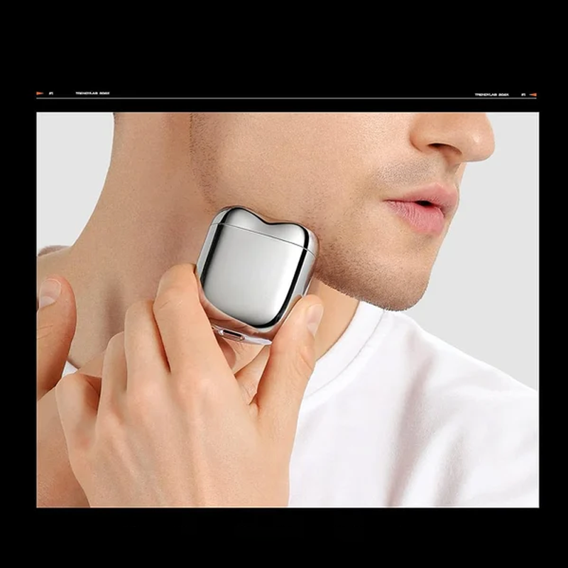 Mini Elektrisk Rakapparat for Menn | Vanntett, USB-Ladbar & Stille | Reisevennlig Håndholdt Barbermaskin med Hypoallergen Klinge