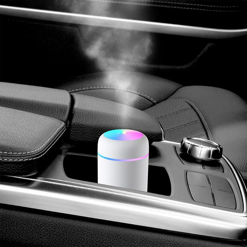 Stille Aromaterapi Diffuser | 7 Farger LED, Luftfukter & Timer | Essensielle Oljer, Nano-fukter for Hjem og Kontor