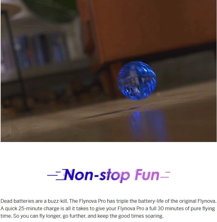 360 Flying Drone Ball Flynova LED Trick Boomerang Orb Ball