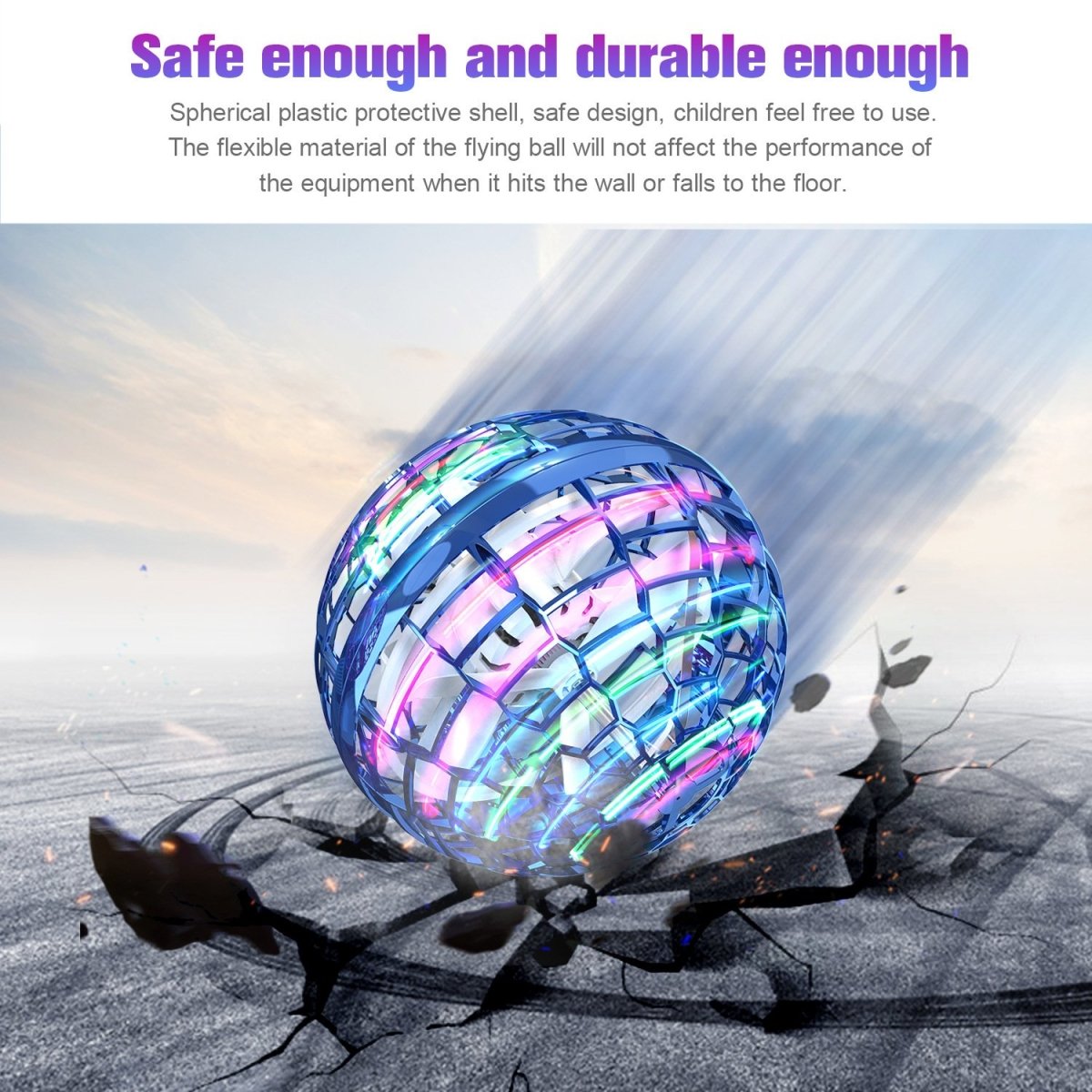 360 Flying Drone Ball Flynova LED Trick Boomerang Orb Ball