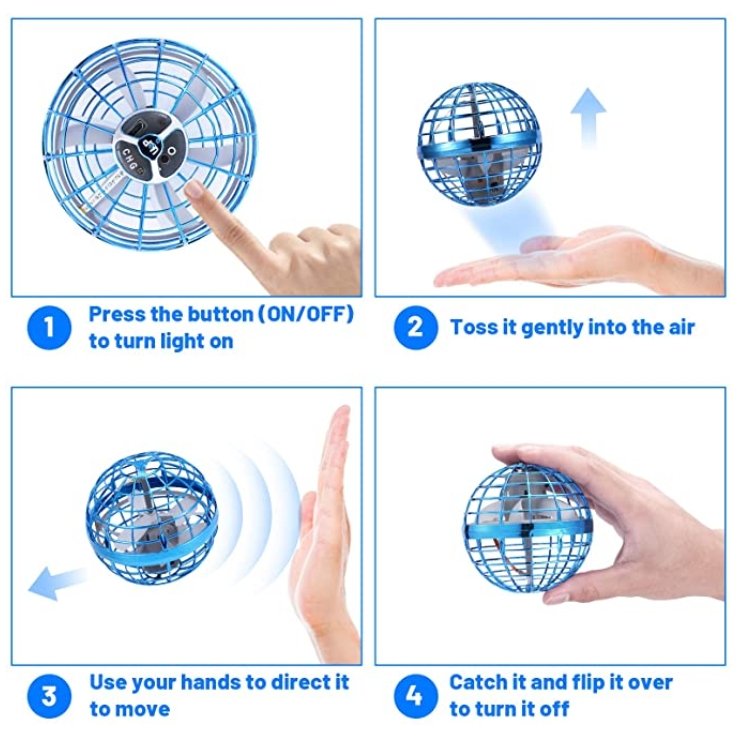 360 Flying Drone Ball Flynova LED Trick Boomerang Orb Ball