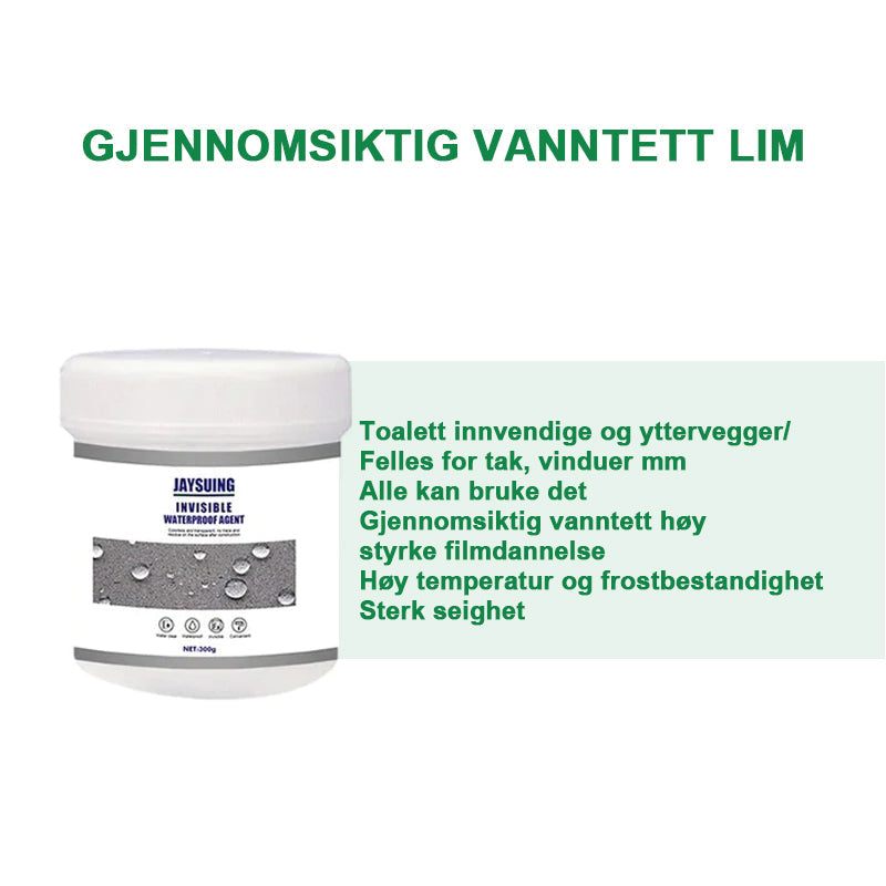 Gjennomsiktig Vanntett Beleggmiddel – Beskyttelse for Tre, Stein & Betong