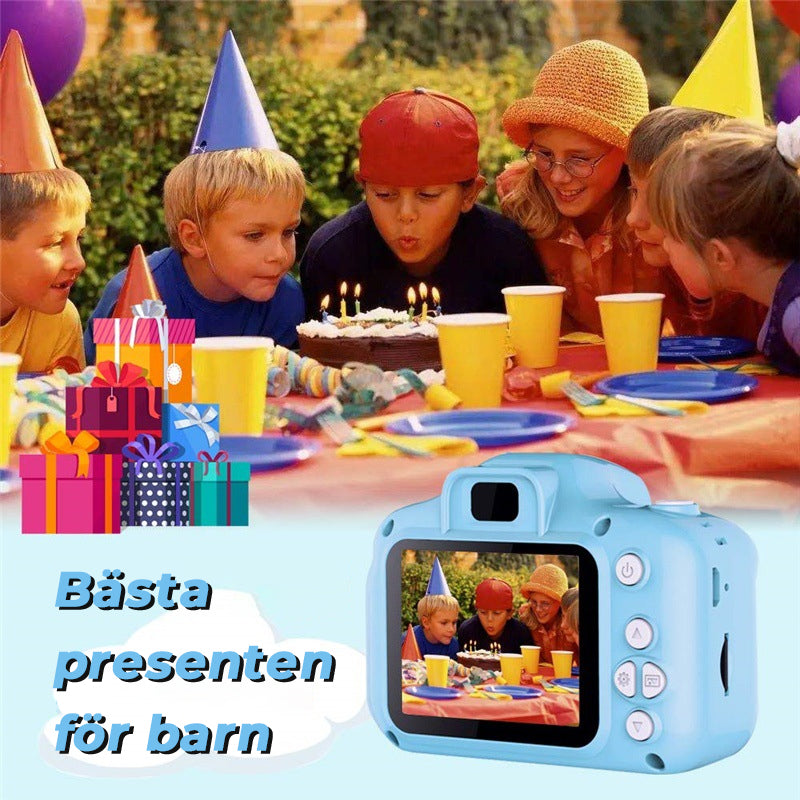 HD Digitalkamera for Barn | Lekekamera med Selvutløser, Video & Spill | USB-Ladbar, 32GB Støtte