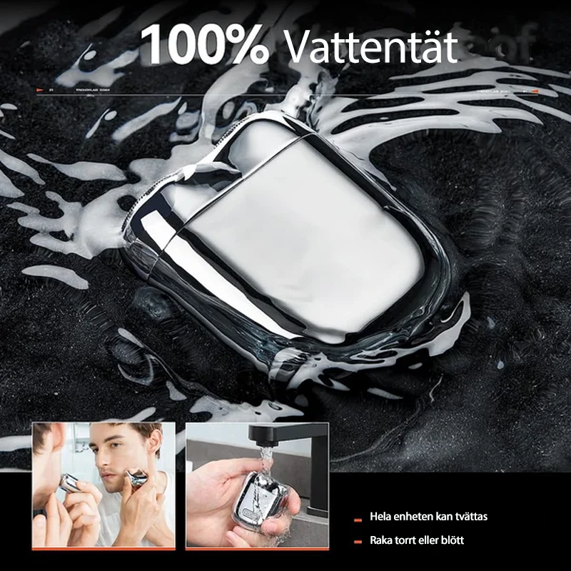 Mini Elektrisk Rakapparat for Menn | Vanntett, USB-Ladbar & Stille | Reisevennlig Håndholdt Barbermaskin med Hypoallergen Klinge