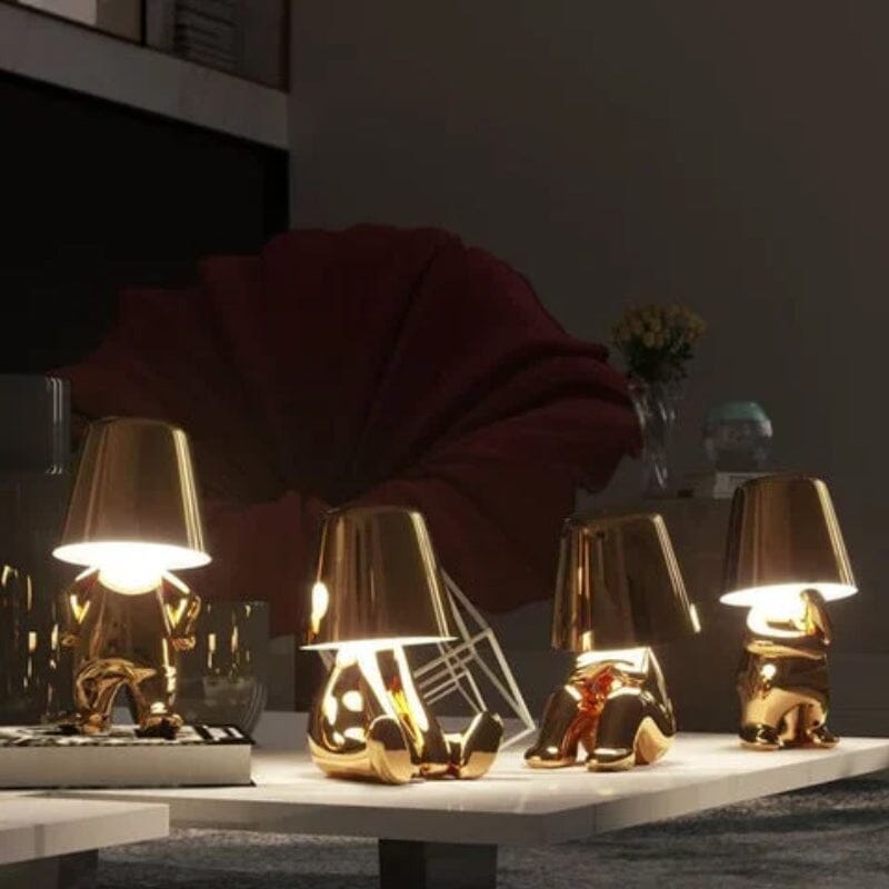 Dimmbar Bærbar LED-Lampe | USB-Ladbar, Sladdløs & Dekorativ | 5-Pakning Karakterlamper for Hjemmets Innredning