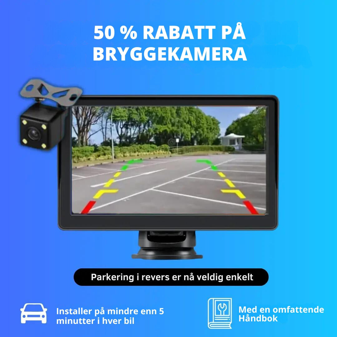 SmartDrive Bilskjerm – Trådløs Apple CarPlay & Android Auto | Enkel Installasjon, Ryggekamera, Bluetooth & GPS
