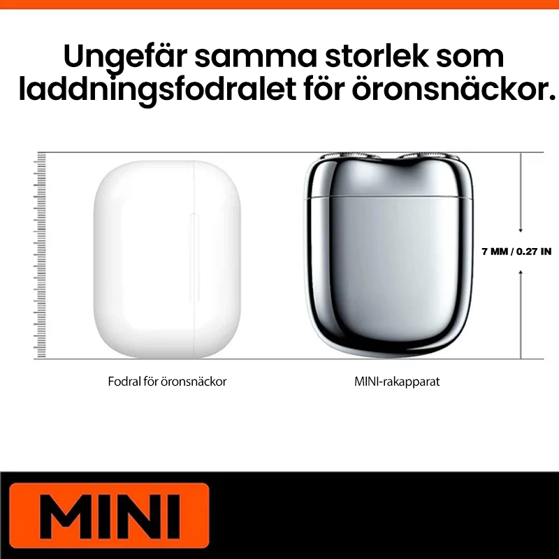 Mini Elektrisk Rakapparat for Menn | Vanntett, USB-Ladbar & Stille | Reisevennlig Håndholdt Barbermaskin med Hypoallergen Klinge