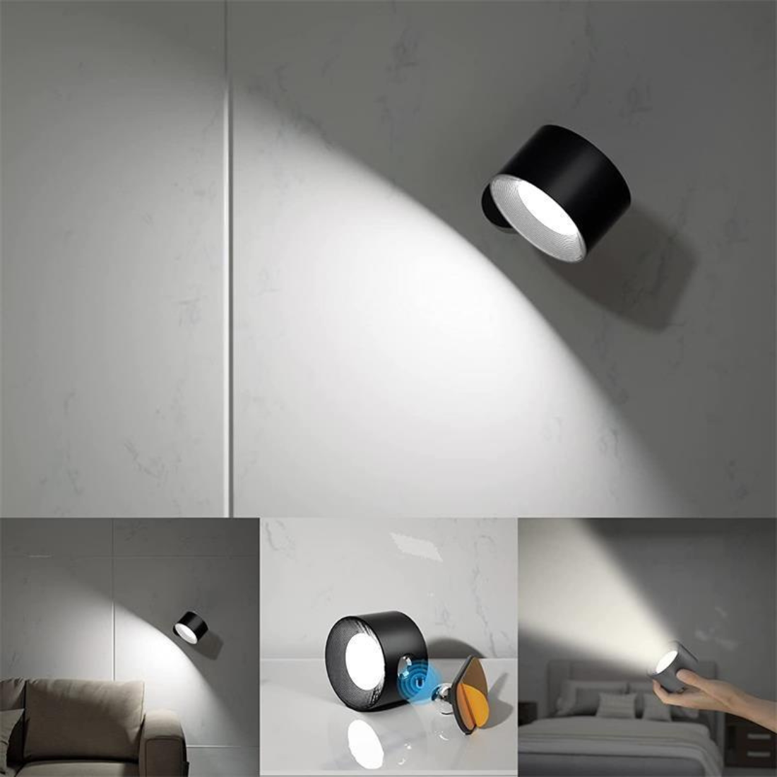 VersaLamp | Trådløs Vegglampe med Fleksibel Design