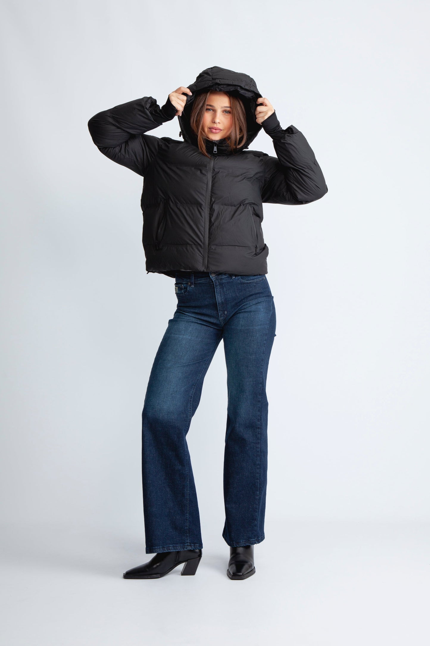Fox C Puffer Jakke – Vanntett, Vattert og Oversized Boblejakke med Avtagbar Hette