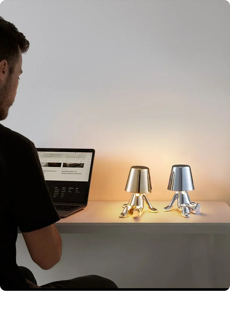 Dimmbar Bærbar LED-Lampe | USB-Ladbar, Sladdløs & Dekorativ | 5-Pakning Karakterlamper for Hjemmets Innredning