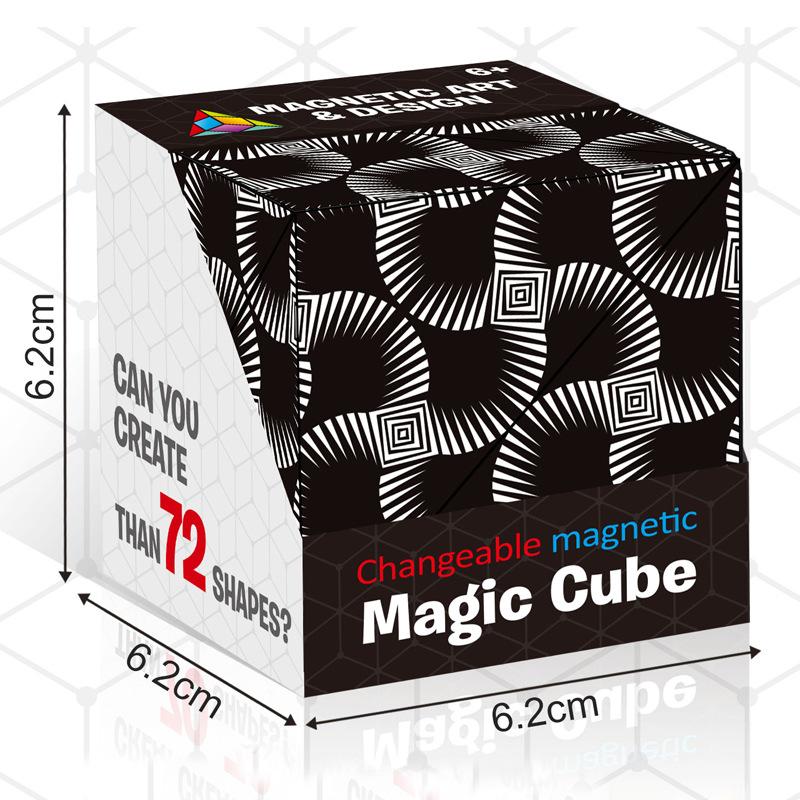 Magisk Magnetisk Kub – Skap 70+ Geometriske Former, Kreativ Byggleke for Barn 8+