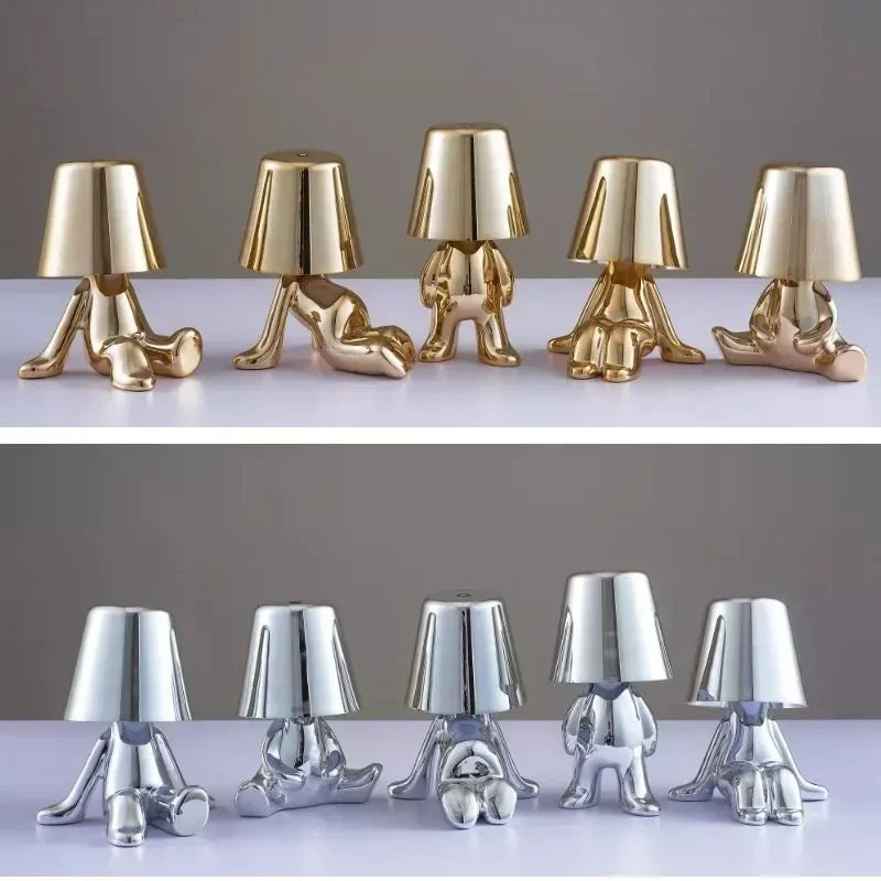 Dimmbar Bærbar LED-Lampe | USB-Ladbar, Sladdløs & Dekorativ | 5-Pakning Karakterlamper for Hjemmets Innredning