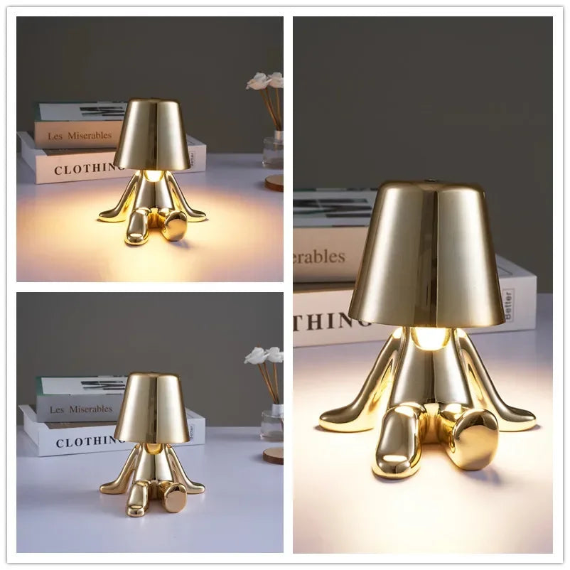 Dimmbar Bærbar LED-Lampe | USB-Ladbar, Sladdløs & Dekorativ | 5-Pakning Karakterlamper for Hjemmets Innredning