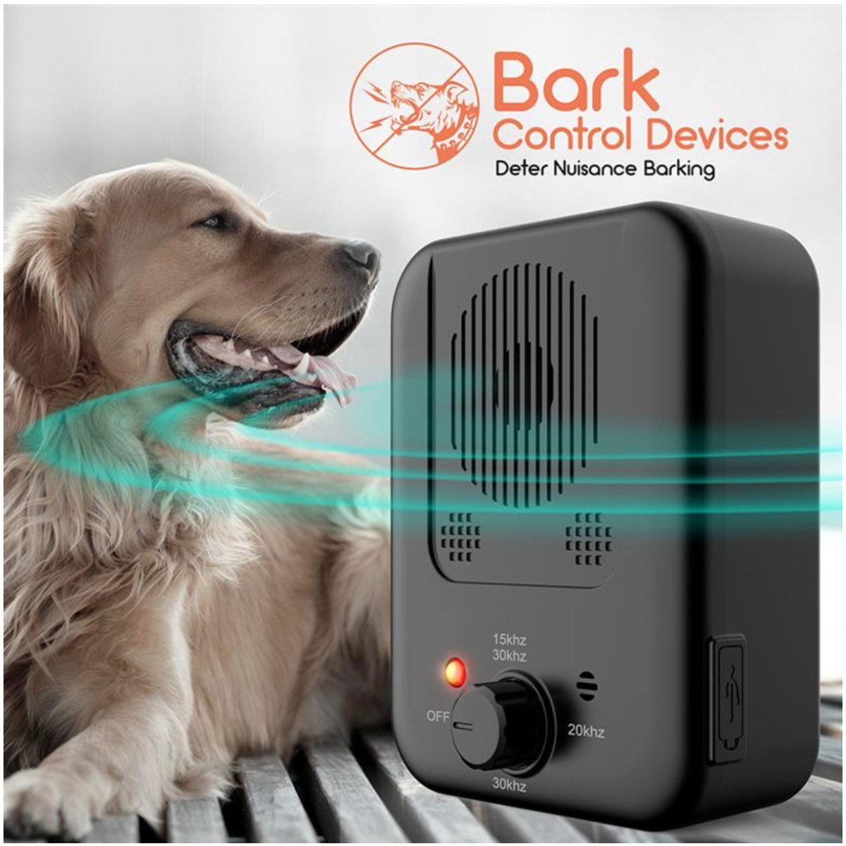 Anti hunde bjeffestasjon - Sonic Anti Dog Bark Device