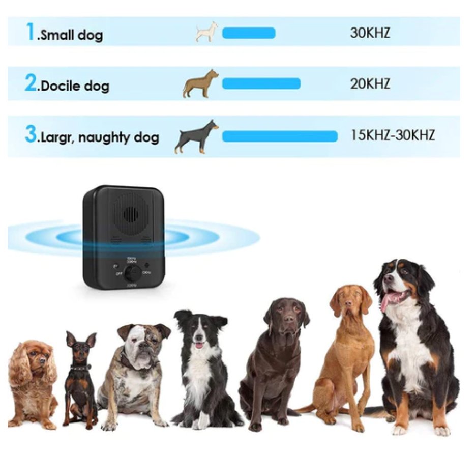 Anti hunde bjeffestasjon - Sonic Anti Dog Bark Device
