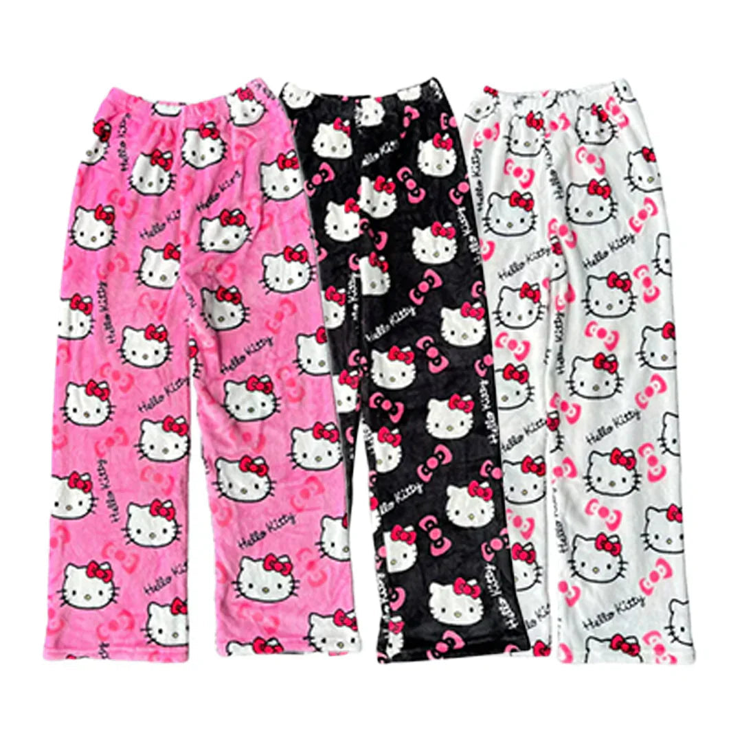 Hello Kitty Pysjamas Sett – Myk og Koselig Nattøy for Damer | Perfekt Gave, Komfortabel & Søt Design