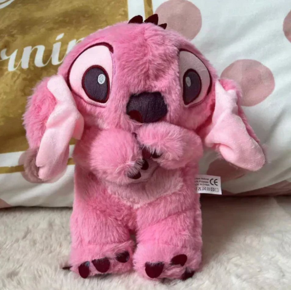 Kawaii Stitch Plush Doll med avslappende musikk og pustefunksjon