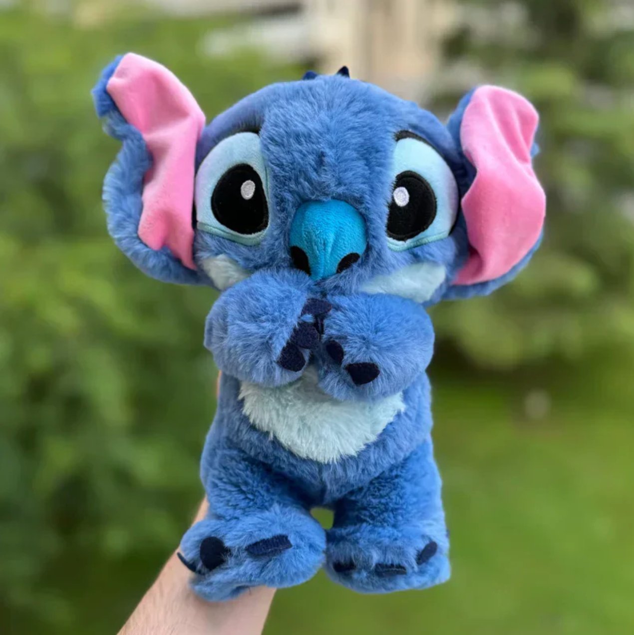 Kawaii Stitch Plush Doll med avslappende musikk og pustefunksjon