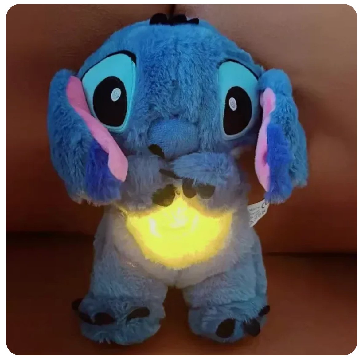 Kawaii Stitch Plush Doll med avslappende musikk og pustefunksjon