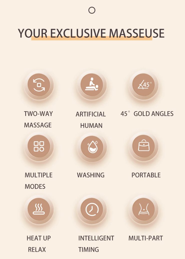 Smart nakke og skuldre massasje Shiatsu apparat