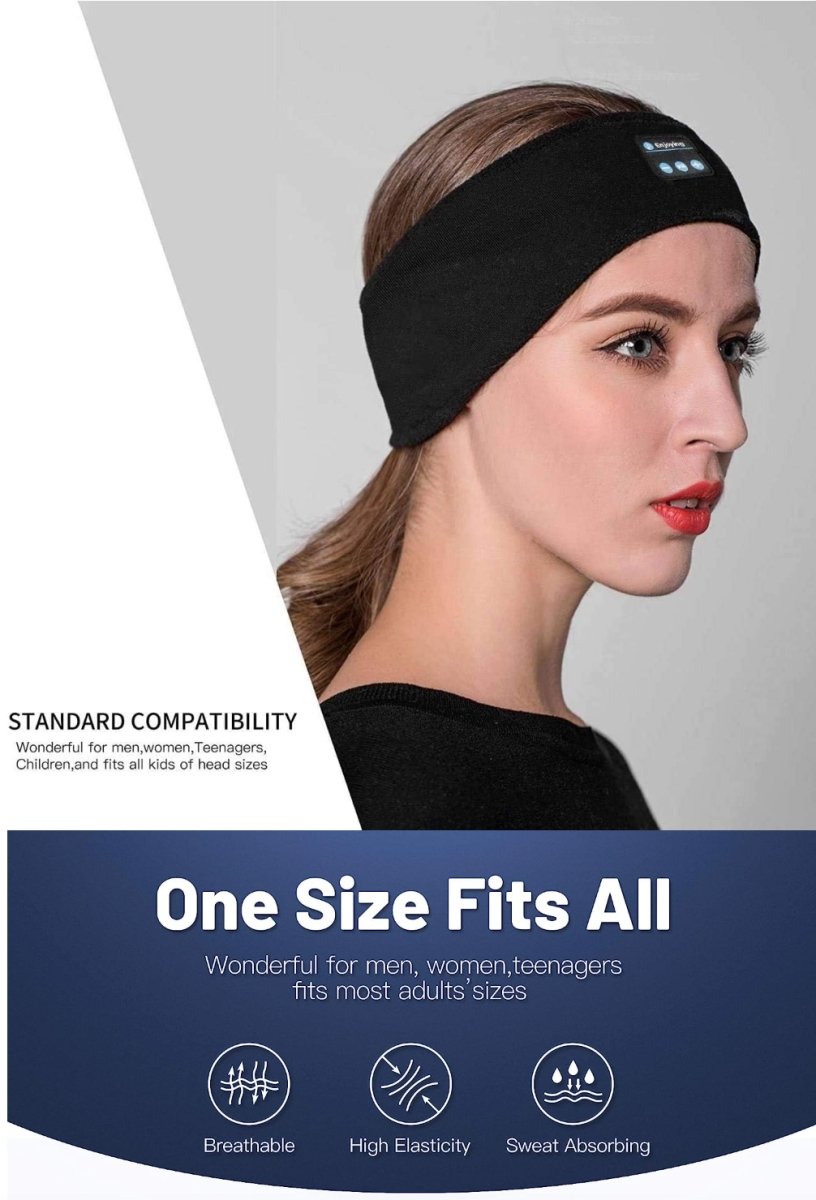 Trådløst Bluetooth-hodebånd og sove hodetelefoner Bluetooth-pannebånd Headband