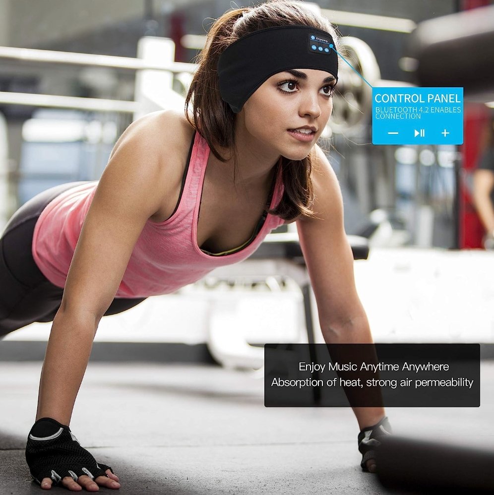 Trådløst Bluetooth-hodebånd og sove hodetelefoner Bluetooth-pannebånd Headband