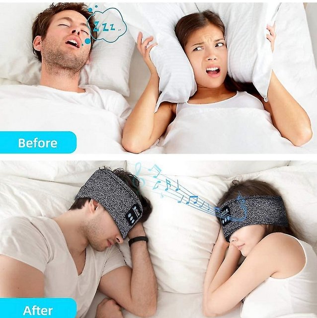 Trådløst Bluetooth-hodebånd og sove hodetelefoner Bluetooth-pannebånd Headband