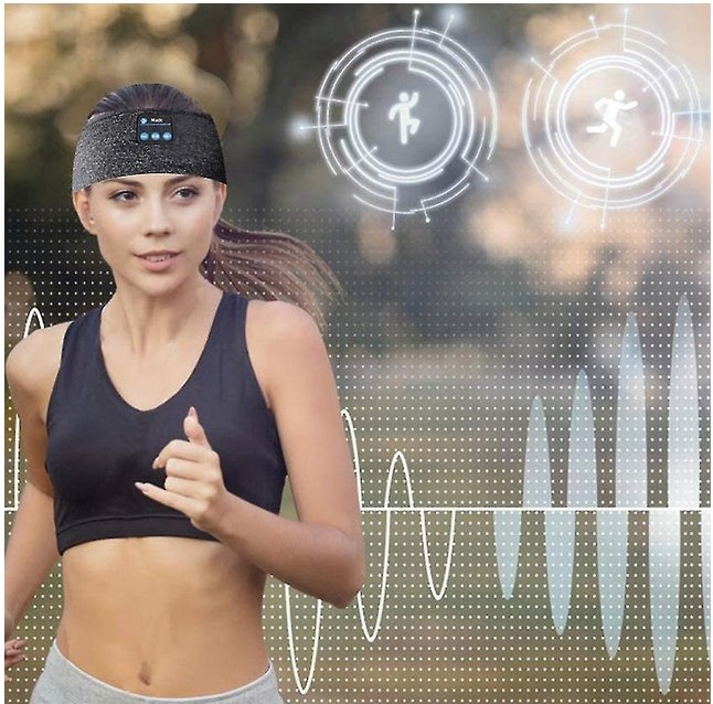 Trådløst Bluetooth-hodebånd og sove hodetelefoner Bluetooth-pannebånd Headband