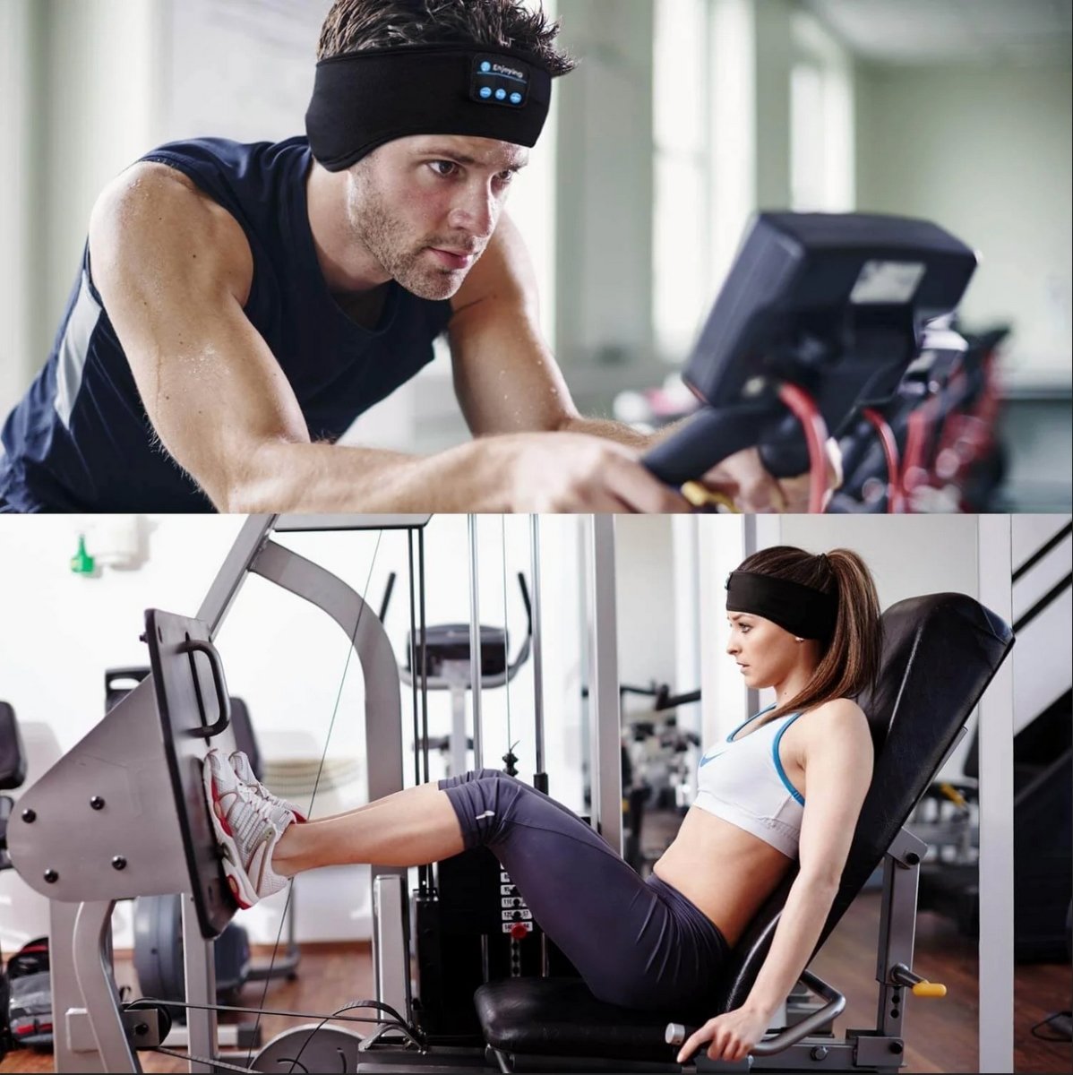 Trådløst Bluetooth-hodebånd og sove hodetelefoner Bluetooth-pannebånd Headband