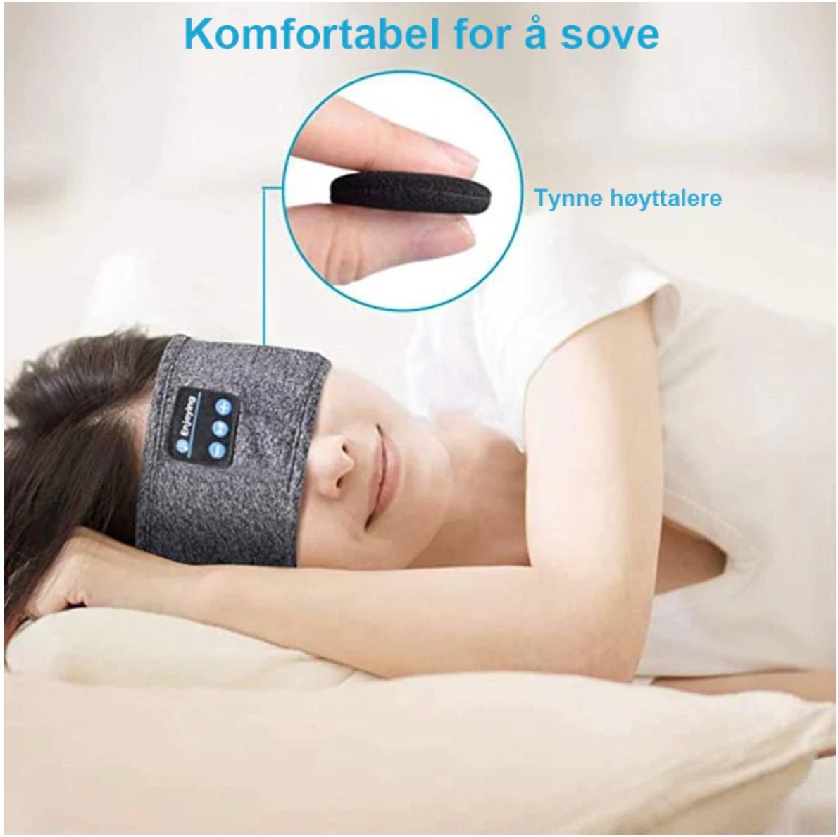 Trådløst Bluetooth-hodebånd og sove hodetelefoner Bluetooth-pannebånd Headband