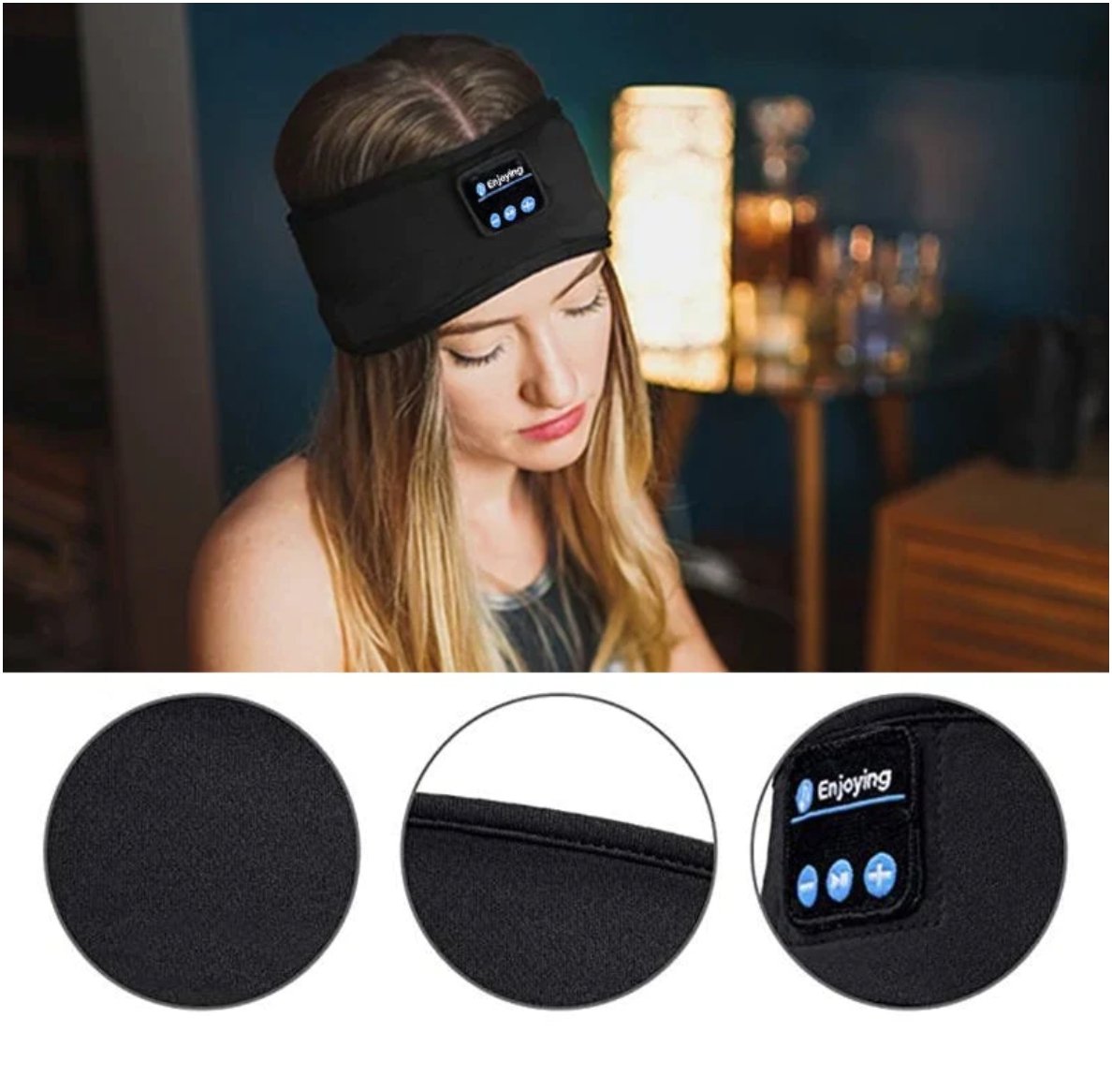 Trådløst Bluetooth-hodebånd og sove hodetelefoner Bluetooth-pannebånd Headband