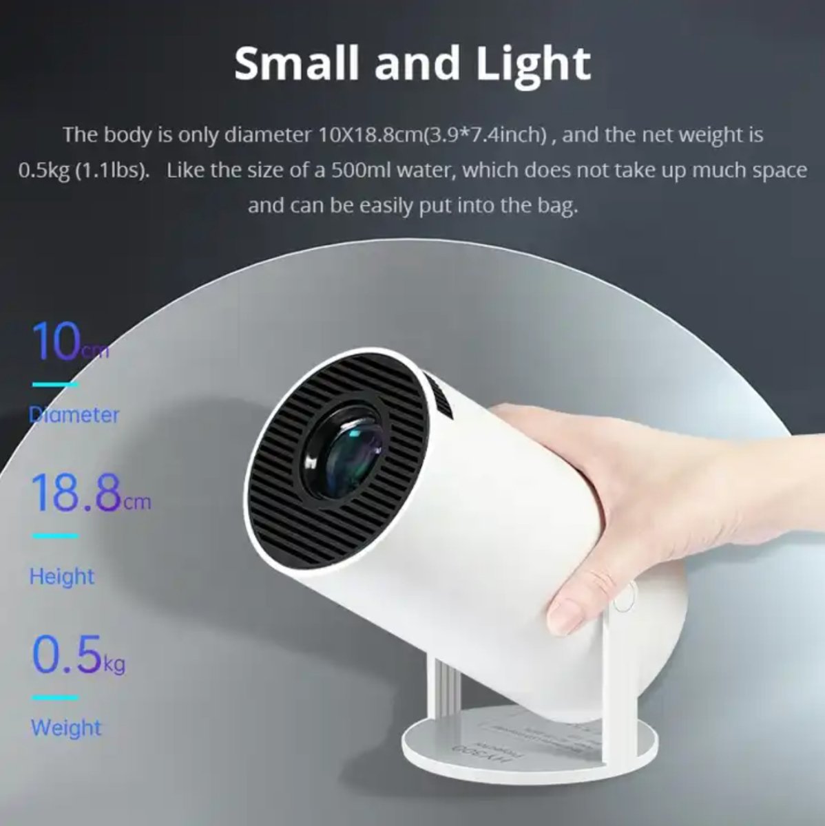 Ultra NanoView Projector HD™ - stilige HY300 Smart HD Projektor