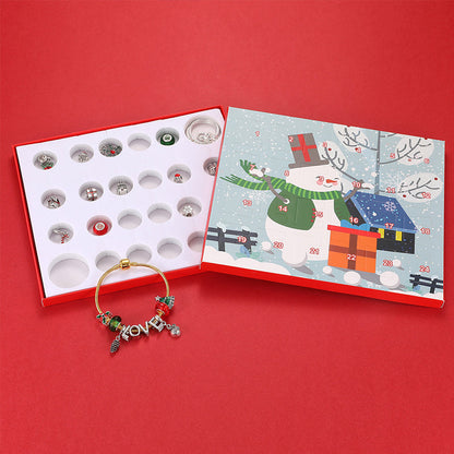 24 dagers nedtellingskalender - gjør-det-selv julekalenderarmbånd-sett