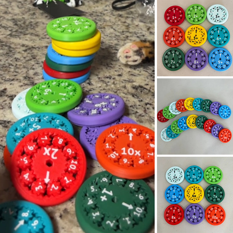 Fidget-Spinnere med Mattefakta – Lær og Leke Samtidig, Perfekt for Barn, Pedagogisk Stressleke med Tall og Regnestykker