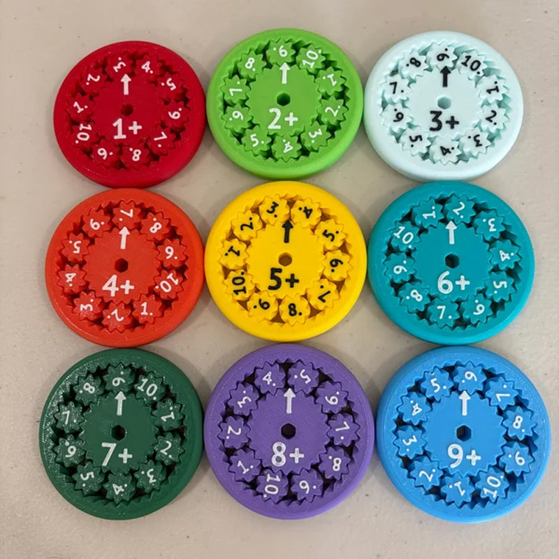 Fidget-Spinnere med Mattefakta – Lær og Leke Samtidig, Perfekt for Barn, Pedagogisk Stressleke med Tall og Regnestykker