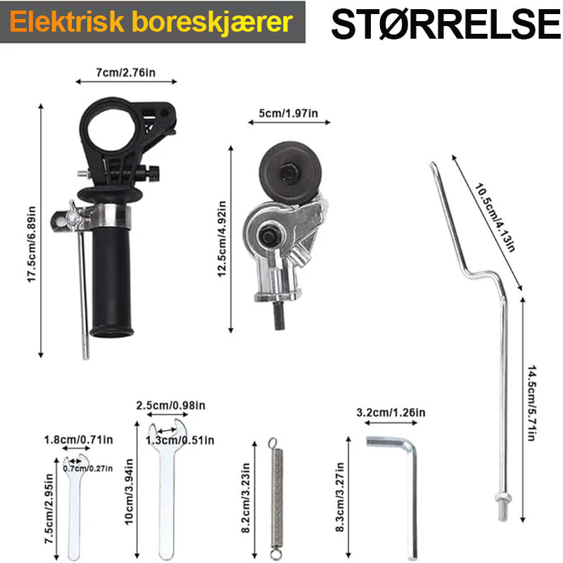 Metall Nibbler Boremaskinvedlegg – Presisjonsverktøy for Metallkutting, Passer til Drill, Skjærer Stål, Aluminium, Plast, Praktisk for DIY og Verksted