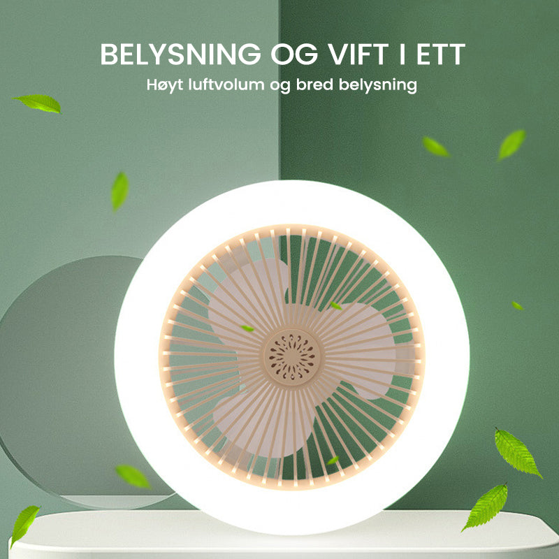 2-i-1 Aromaterapi LED-viftelampe