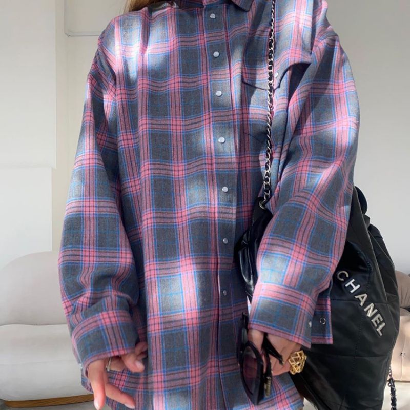 Alva™ - Rutete oversized skjorter