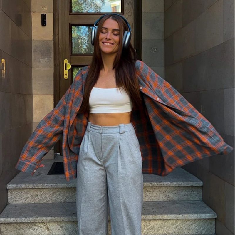 Alva™ - Rutete oversized skjorter