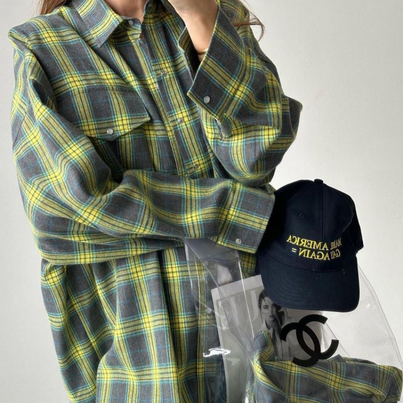 Alva™ - Rutete oversized skjorter
