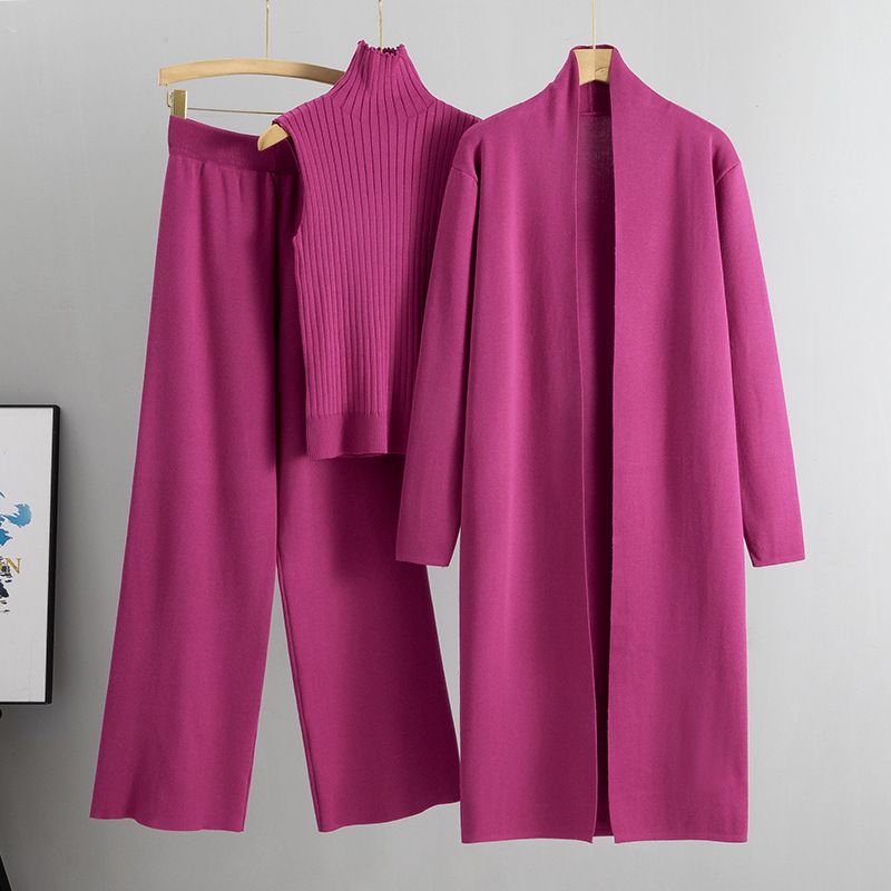 Olivia™ - Strikket høstdress 3-delt sett