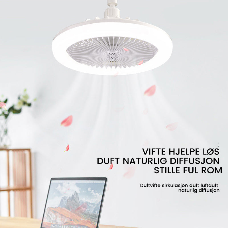 2-i-1 Aromaterapi LED-viftelampe