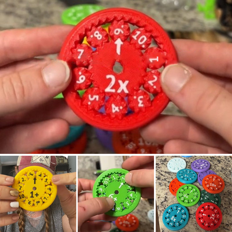 Fidget-Spinnere med Mattefakta – Lær og Leke Samtidig, Perfekt for Barn, Pedagogisk Stressleke med Tall og Regnestykker