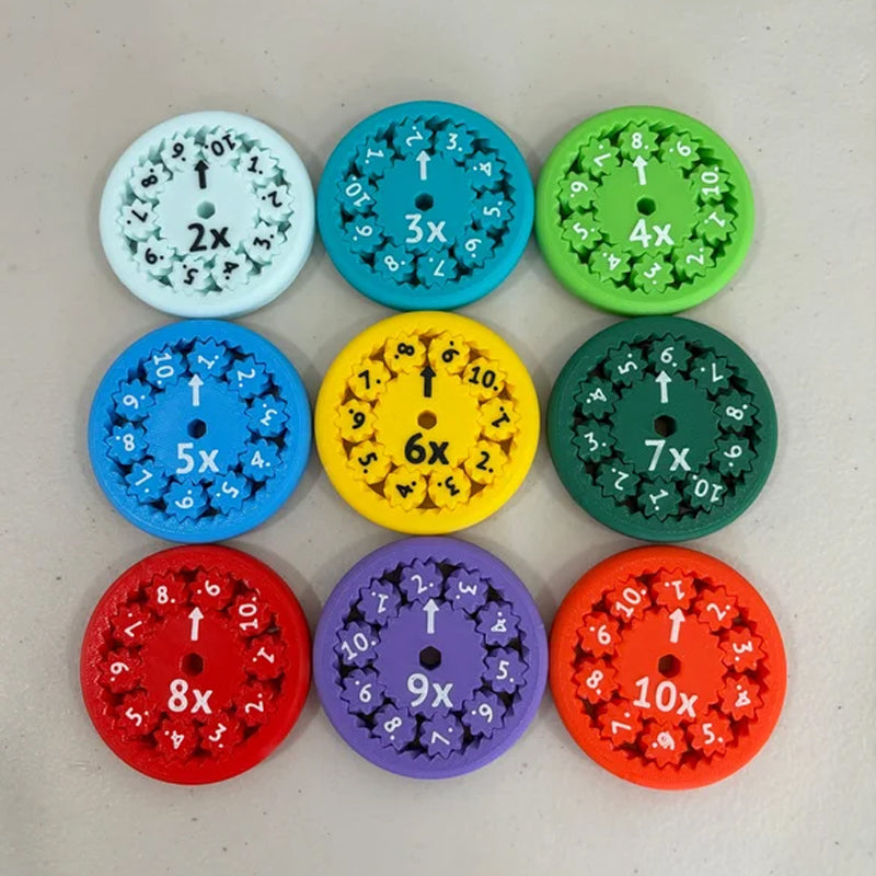 Fidget-Spinnere med Mattefakta – Lær og Leke Samtidig, Perfekt for Barn, Pedagogisk Stressleke med Tall og Regnestykker