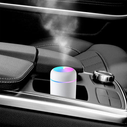 Stille Aromaterapi Diffuser | 7 Farger LED, Luftfukter & Timer | Essensielle Oljer, Nano-fukter for Hjem og Kontor