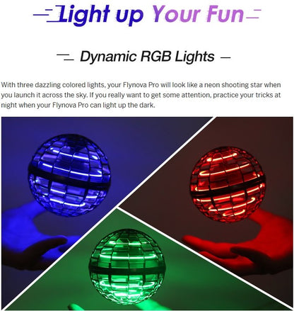 360 Flying Drone Ball Flynova LED Trick Boomerang Orb Ball