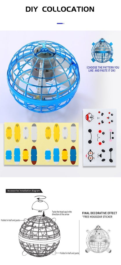 360 Flying Drone Ball Flynova LED Trick Boomerang Orb Ball