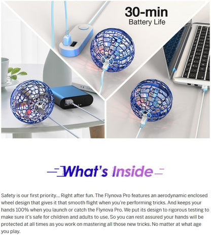 360 Flying Drone Ball Flynova LED Trick Boomerang Orb Ball